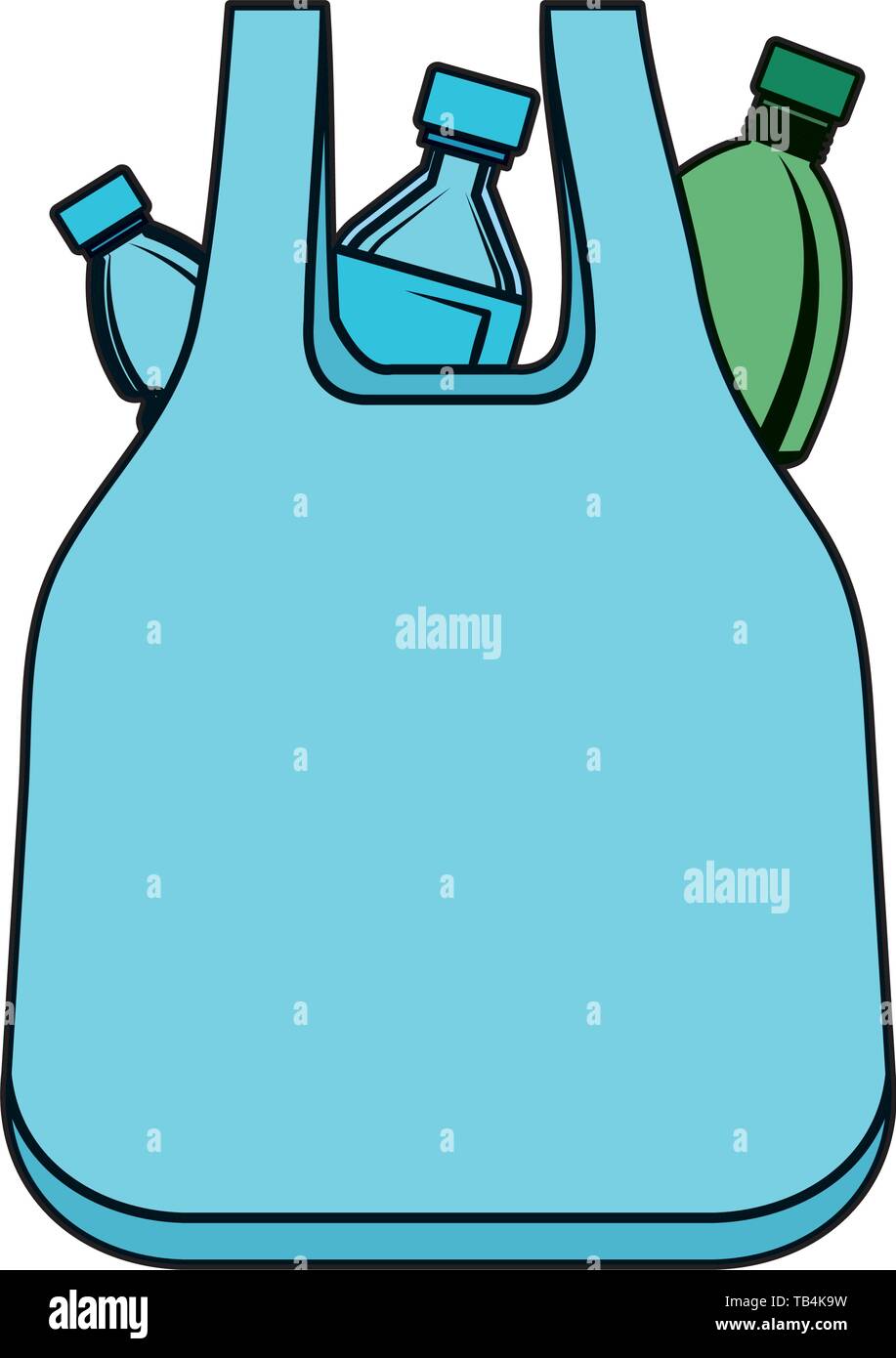 plastic bottles in bag recycle icon Stock Vector Image & Art - Alamy