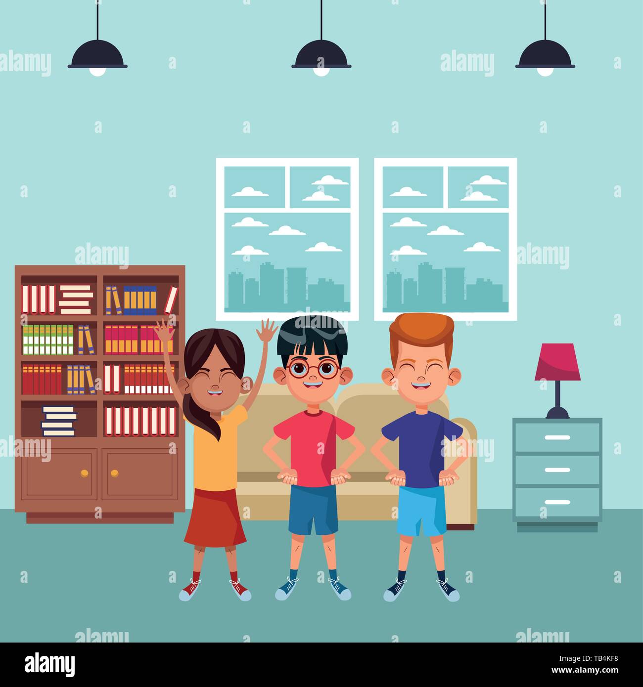 young kids avatar carton character Stock Vector Image & Art - Alamy