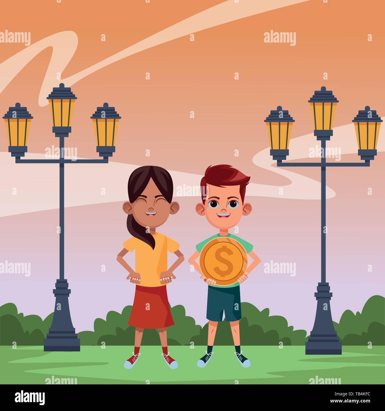 young kids avatar carton character Stock Vector Image & Art - Alamy