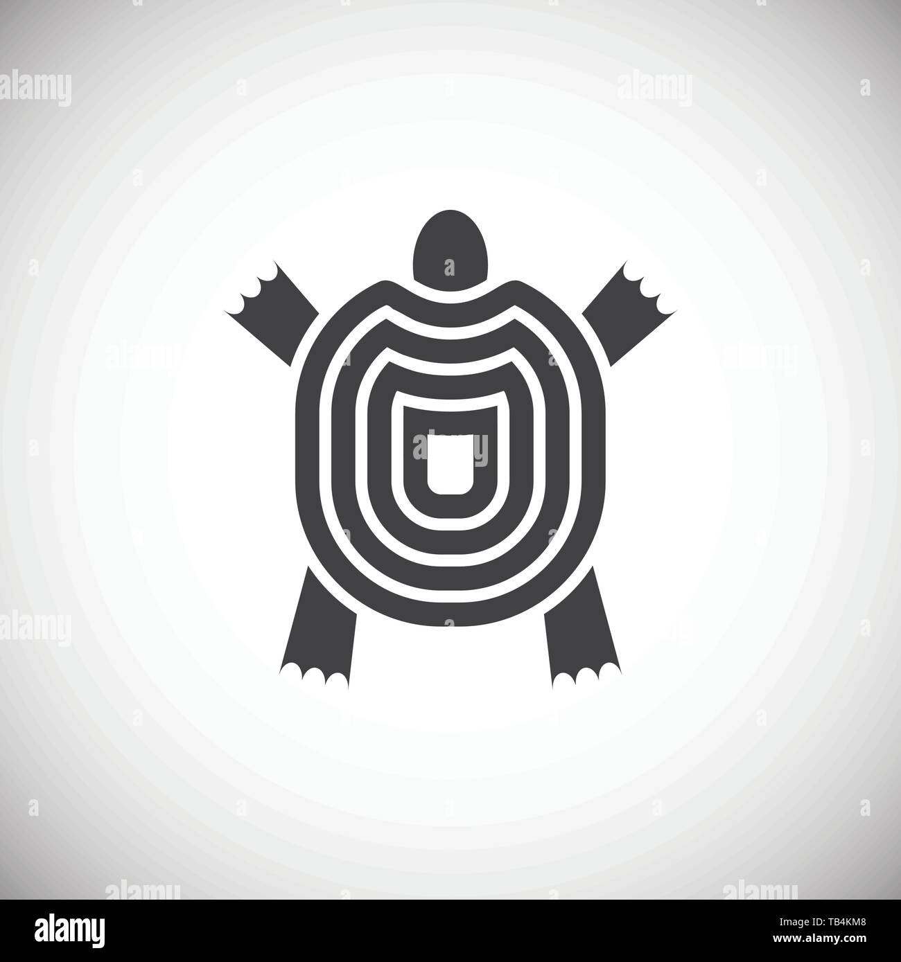 Sea turtle icon on background for graphic and web design. Simple ...