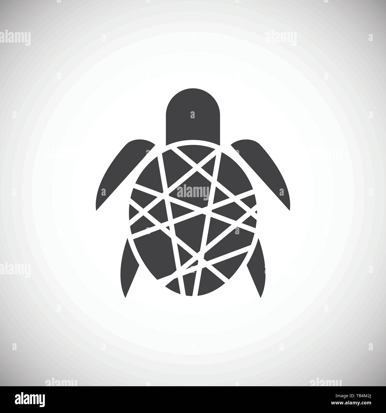 Sea turtle icon on background for graphic and web design. Simple ...