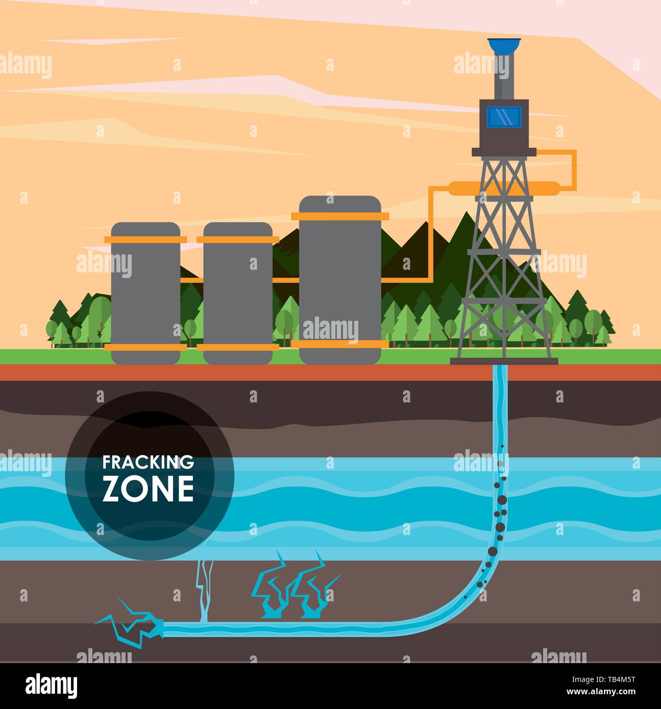 Water well fracking Stock Vector Images - Alamy