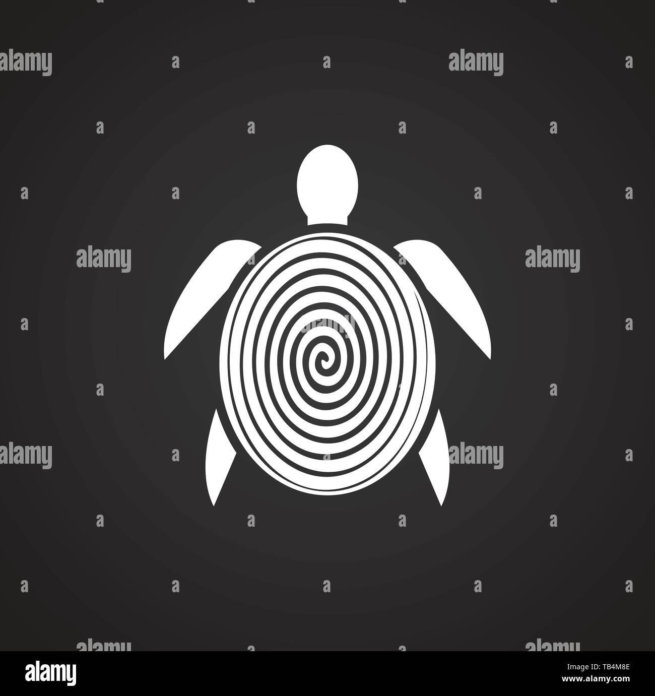 Sea turtle icon on background for graphic and web design. Simple ...