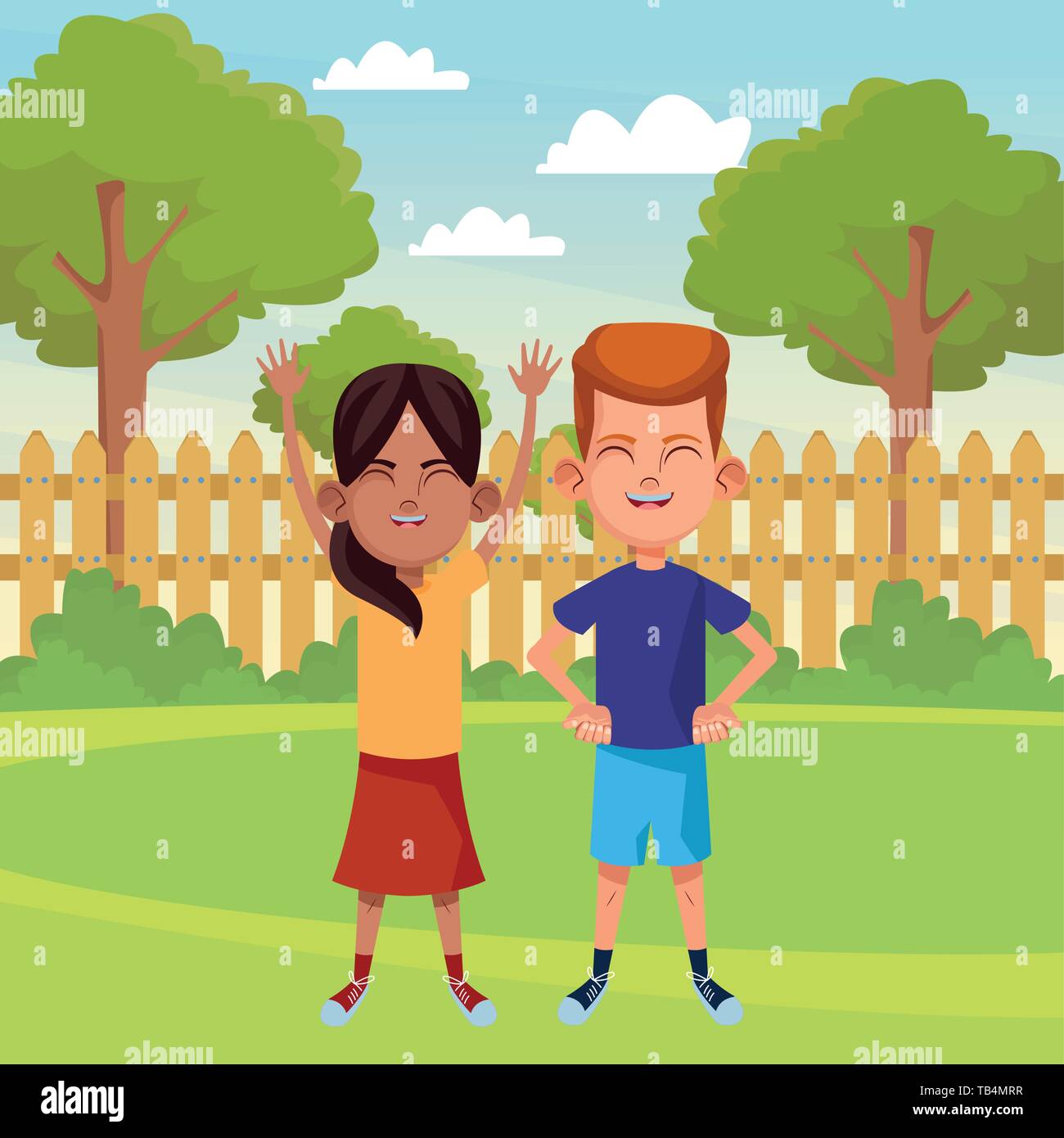 young kids avatar carton character Stock Vector Image & Art - Alamy