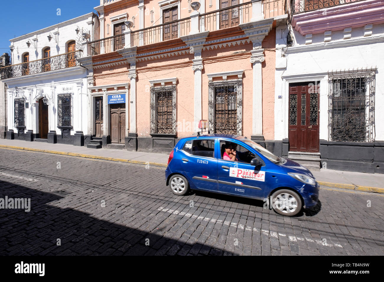 A taxi on the streets of Arequipa, Peru Stock Photo Alamy