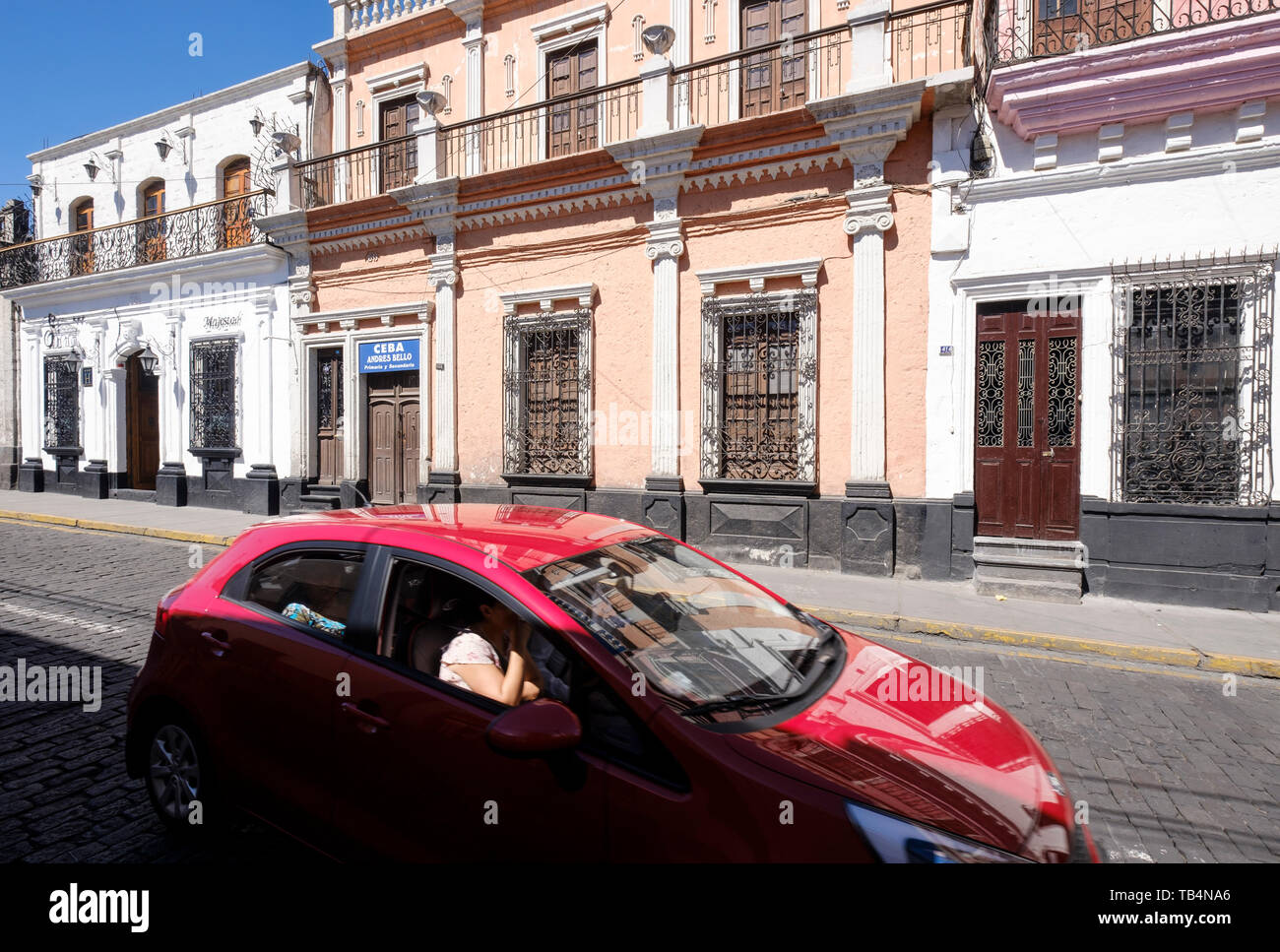 A car on the streets of Arequipa, Peru Stock Photo Alamy