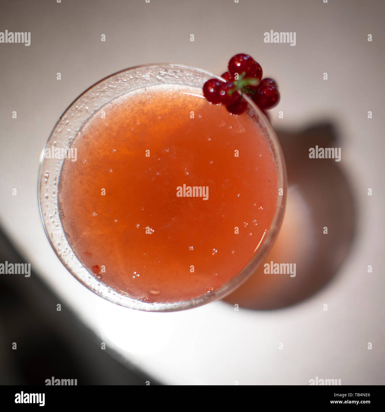 red alcoholic drink Stock Photo