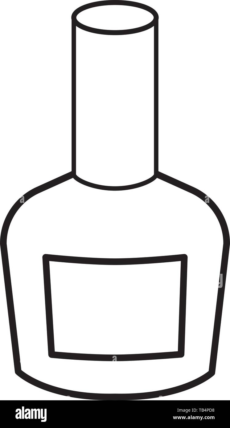 nail polish pop art comic cartoon vector illustration in black and