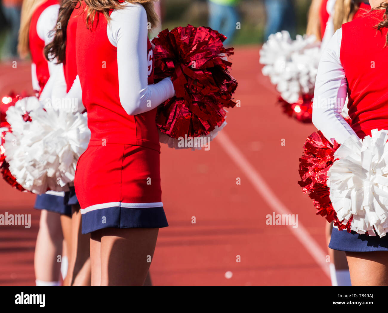 Cheerleaders Pom Poms White Background High Resolution Stock Photography  and Images - Alamy