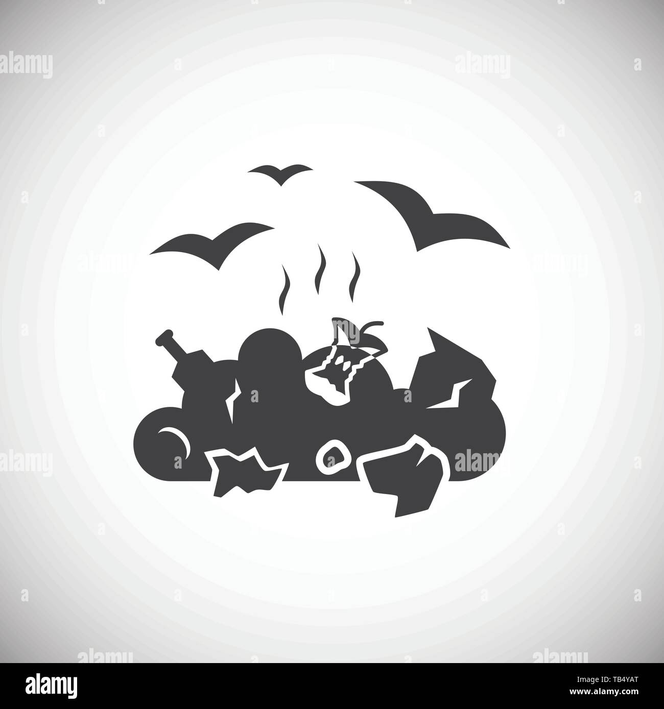 Garbage related icon on background for graphic and web design. Simple ...