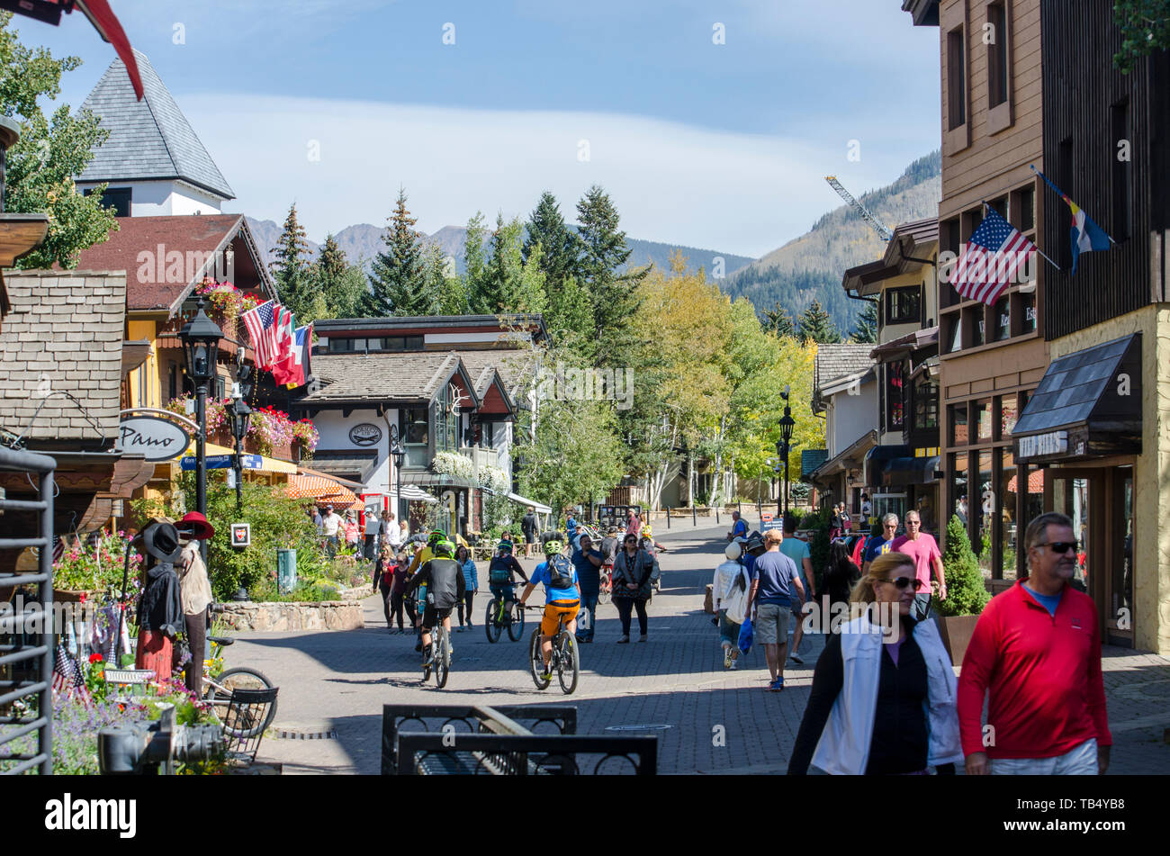 Vail Village in Vail, Colorado Stock Photo Alamy