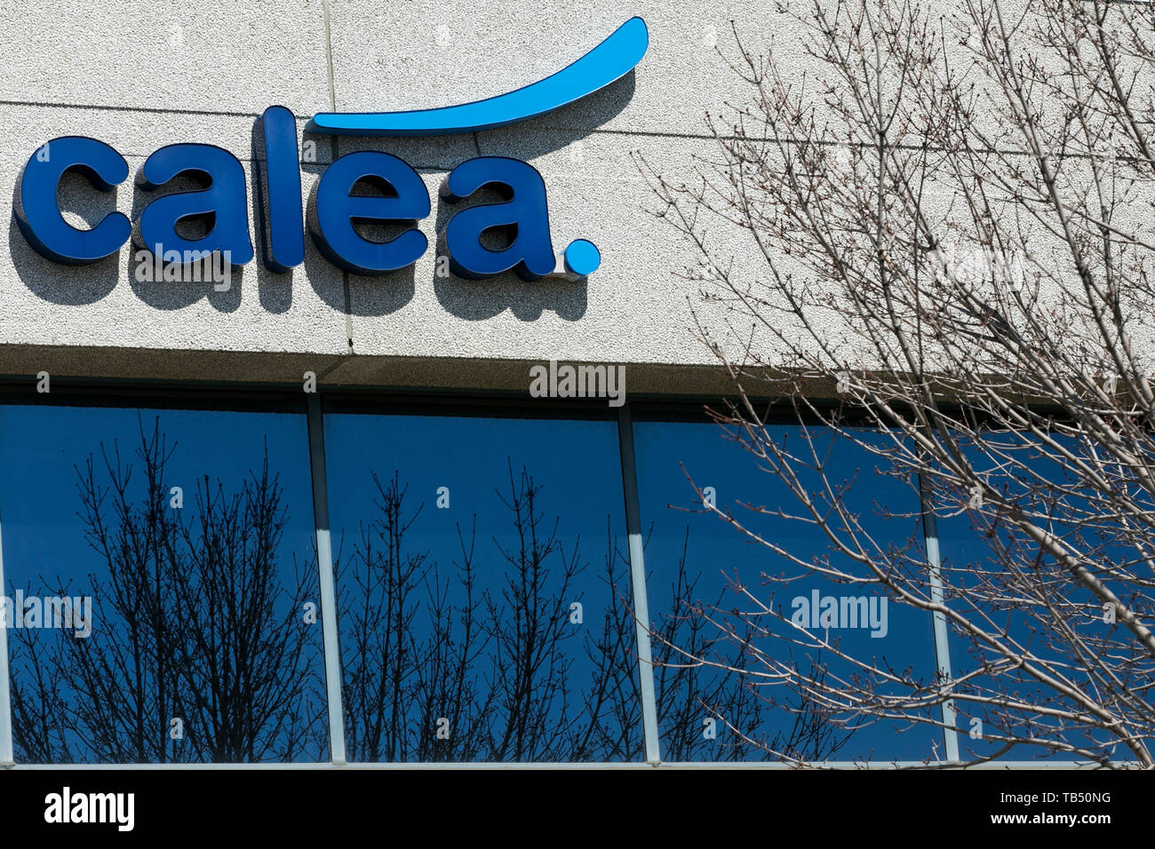 A logo sign outside of a facility occupied by Calea in Saint-Laurent ...