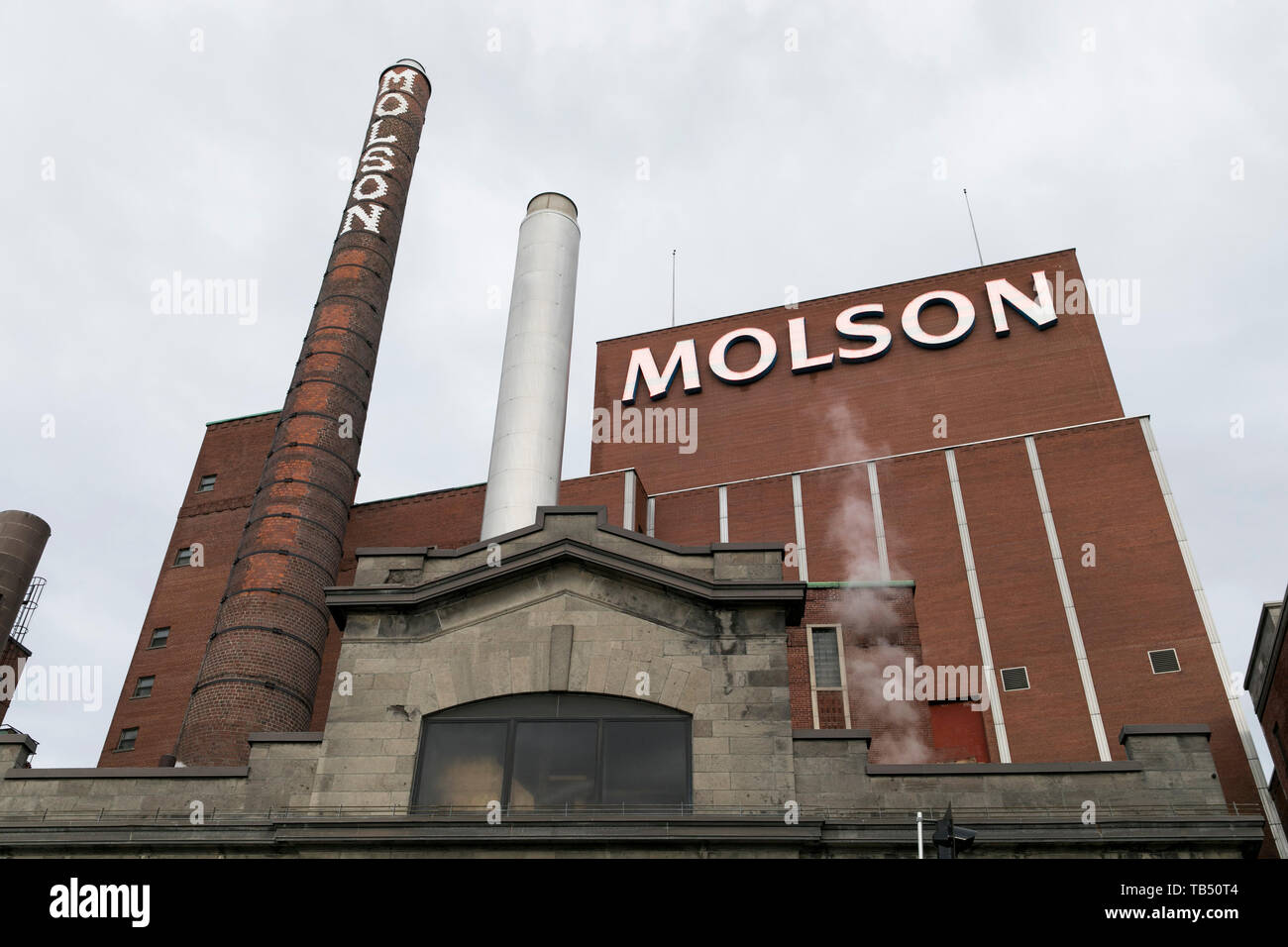 A logo sign outside of The Molson Brewery (Molson Coors Canada Inc.) in ...