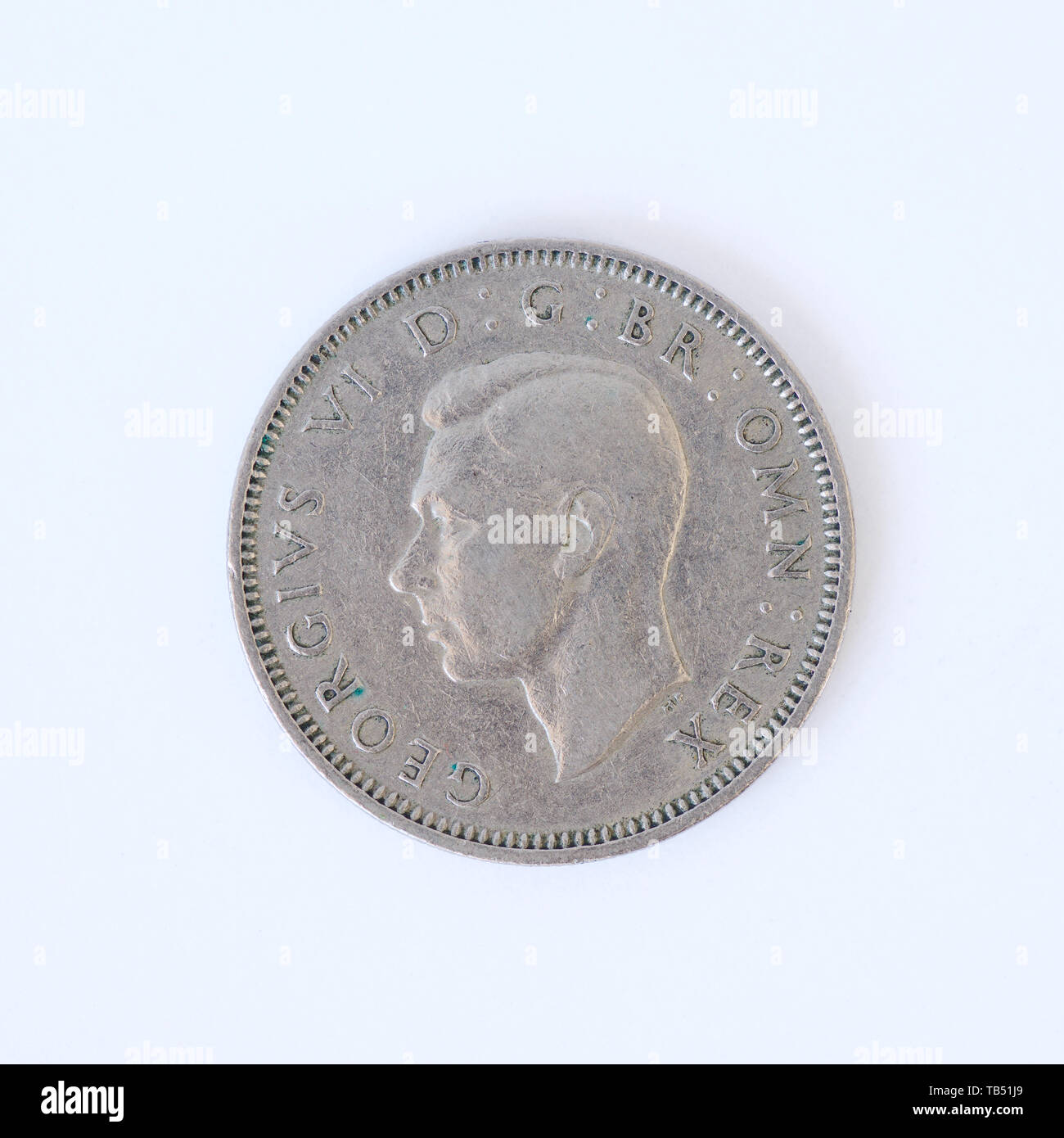 Great Britain 1949-1 Shilling Copper-Nickel Coin King George VI English