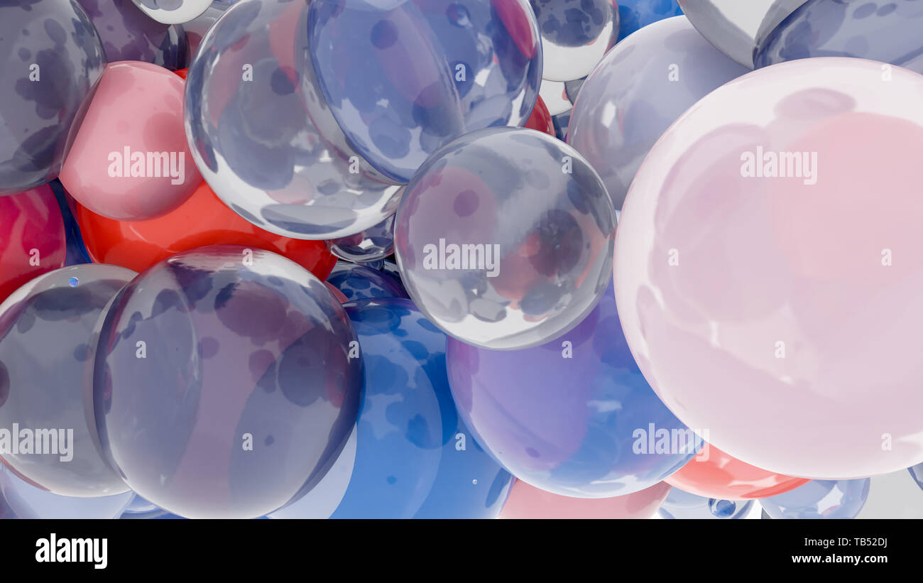 Abstract background with 3d spheres Stock Photo - Alamy