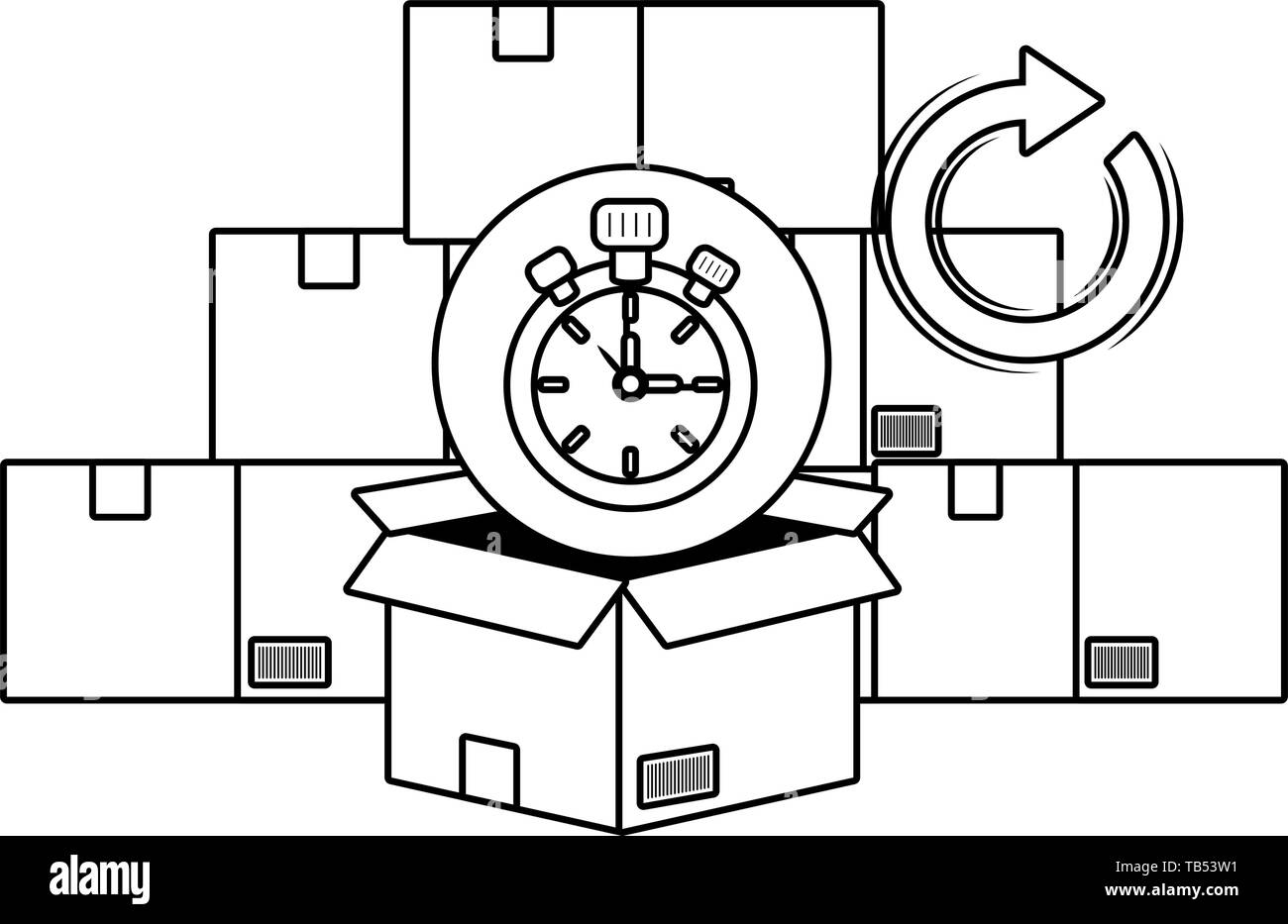 delivery tracking service shipping business logistic cartoon vector ...