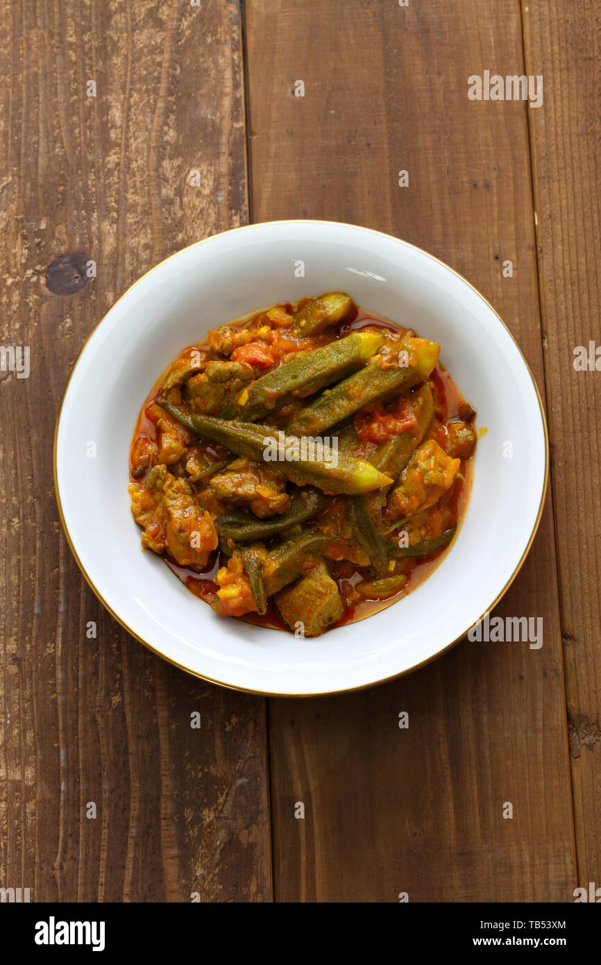 khoresh bamieh, iranian okra stew Stock Photo Alamy