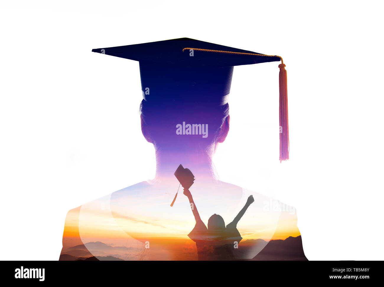 Silhouette of graduate growing up. Baby girl young woman Stock Vector Image  & Art - Alamy
