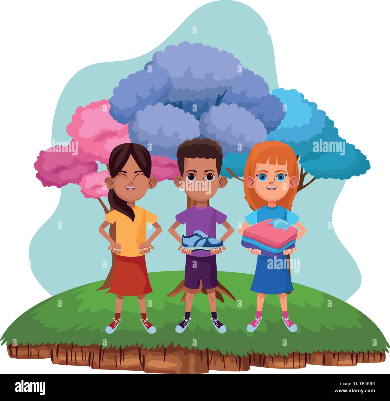 young kids avatar carton character Stock Vector Image & Art - Alamy