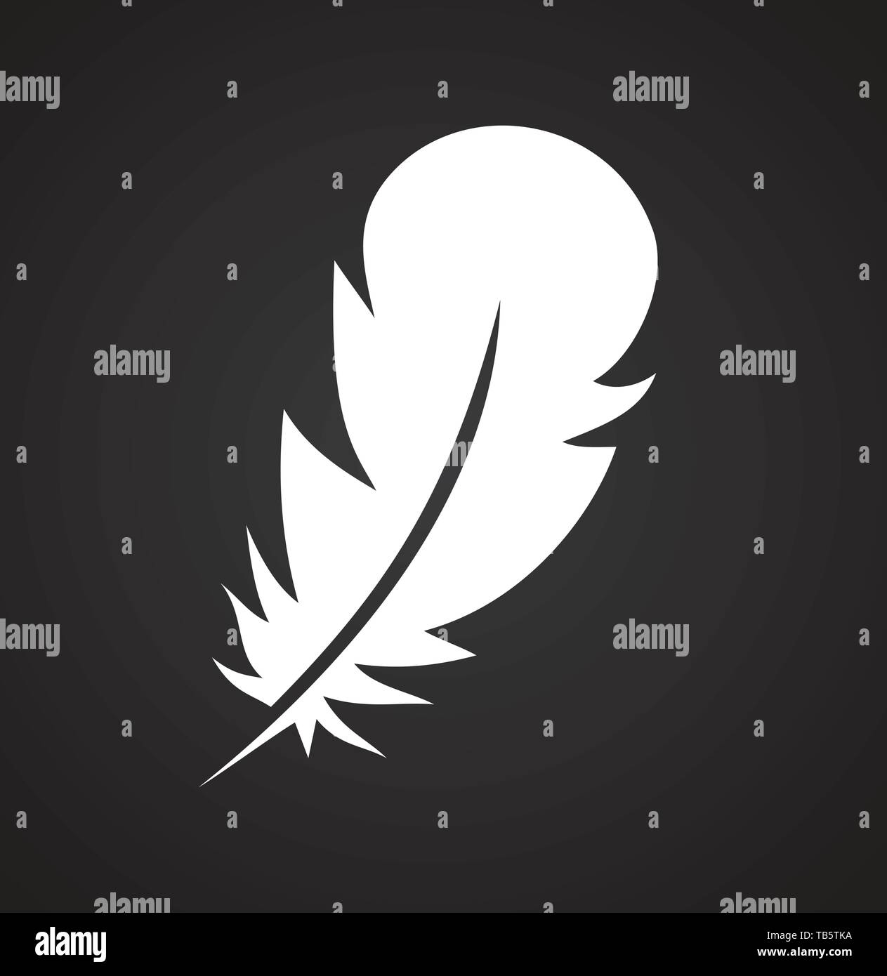 Feather icon on background for graphic and web design. Simple vector ...