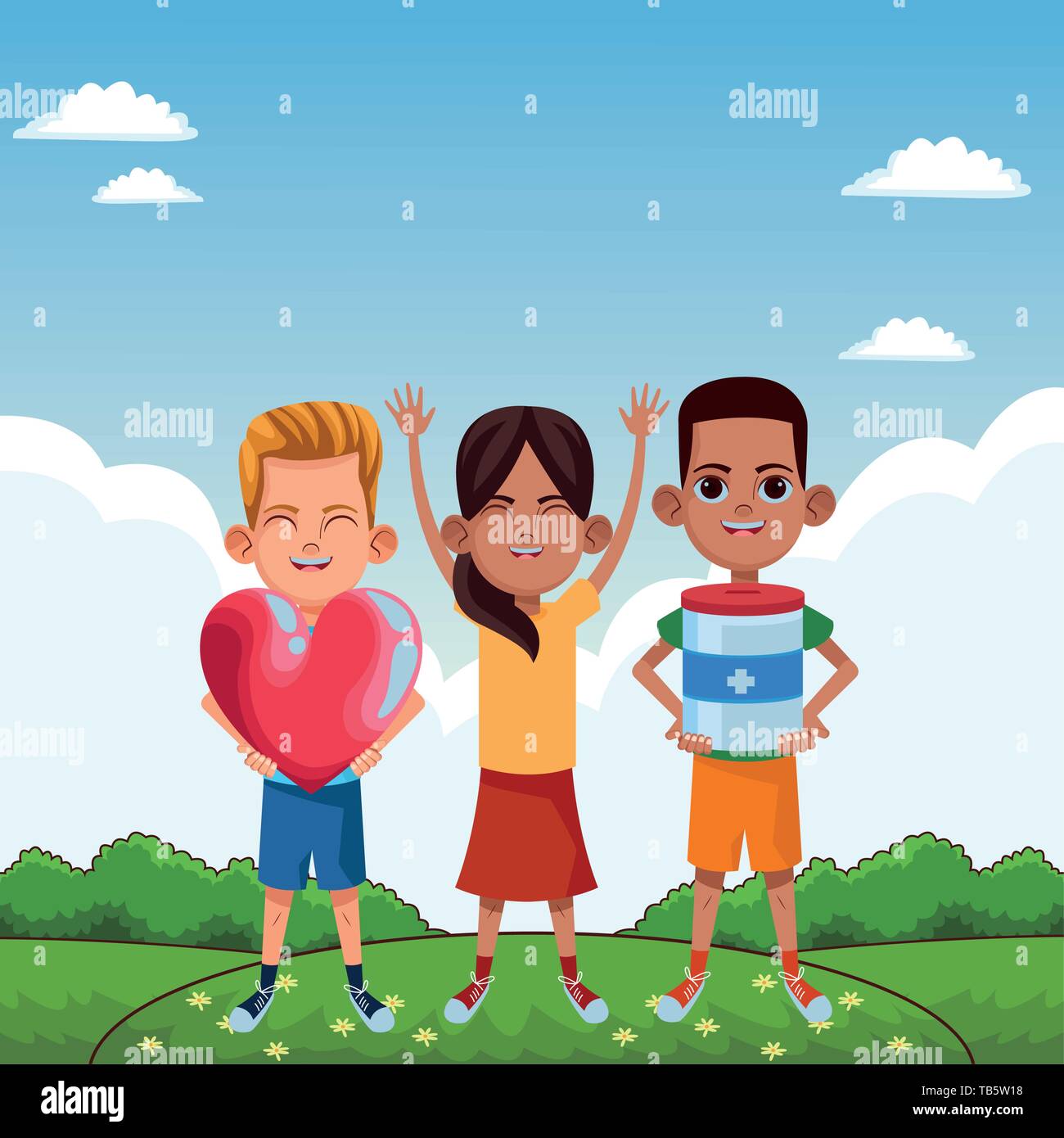 young kids avatar carton character Stock Vector Image & Art - Alamy