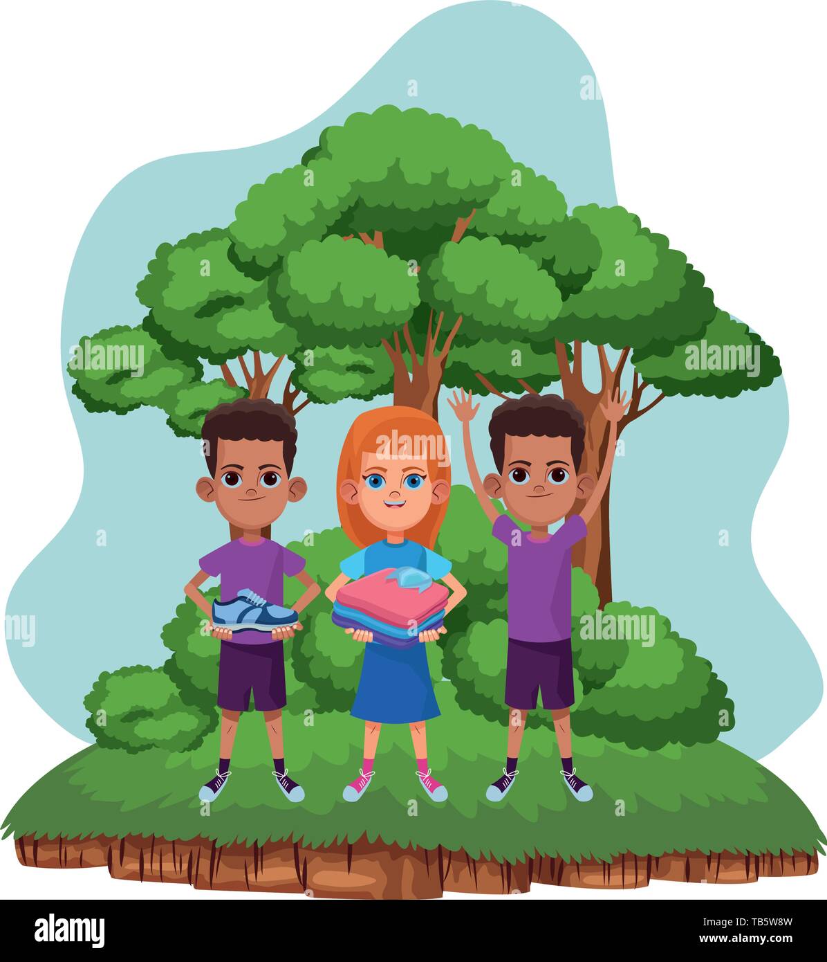 young kids avatar carton character Stock Vector Image & Art - Alamy