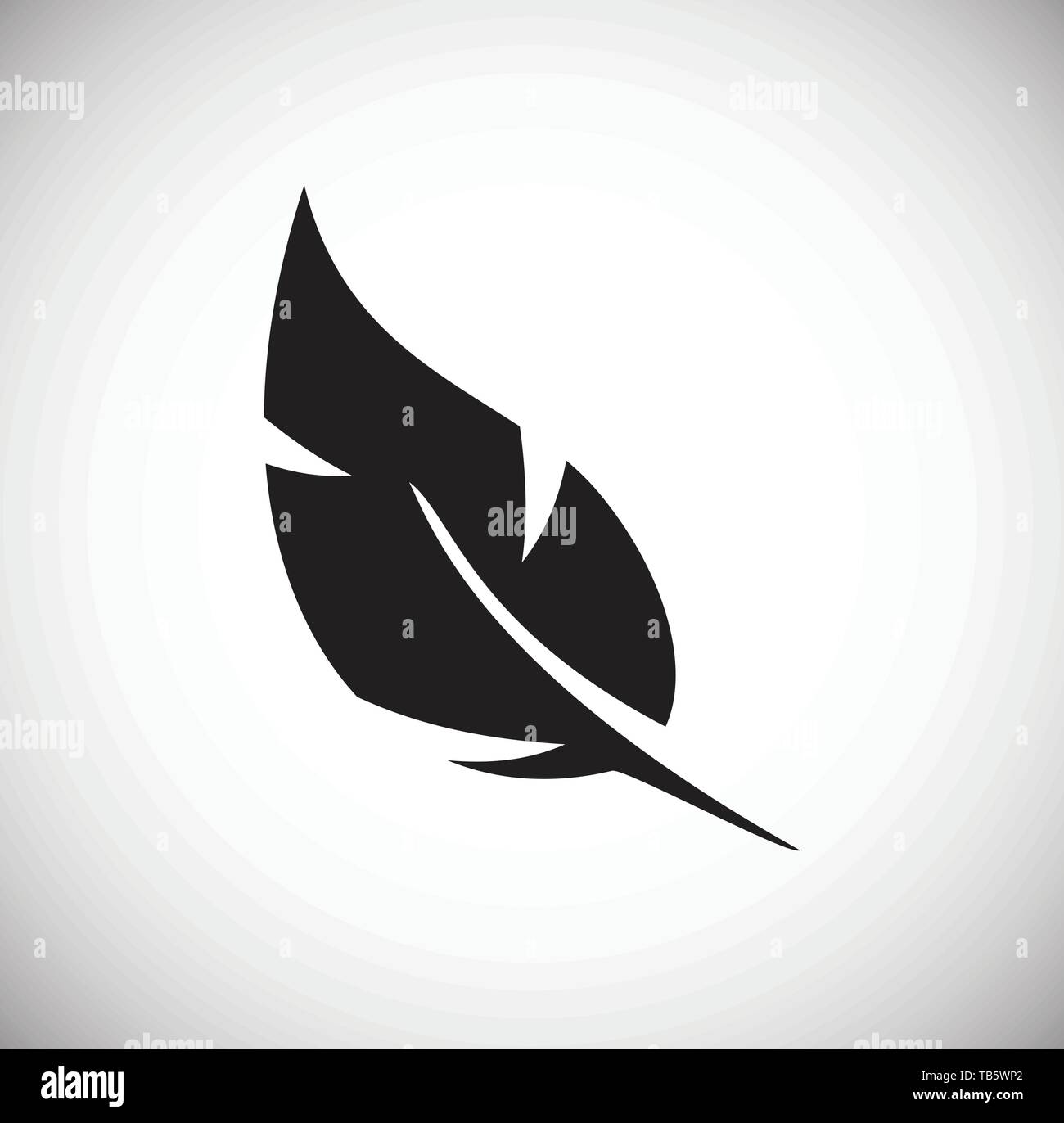 Feather icon on background for graphic and web design. Simple vector ...