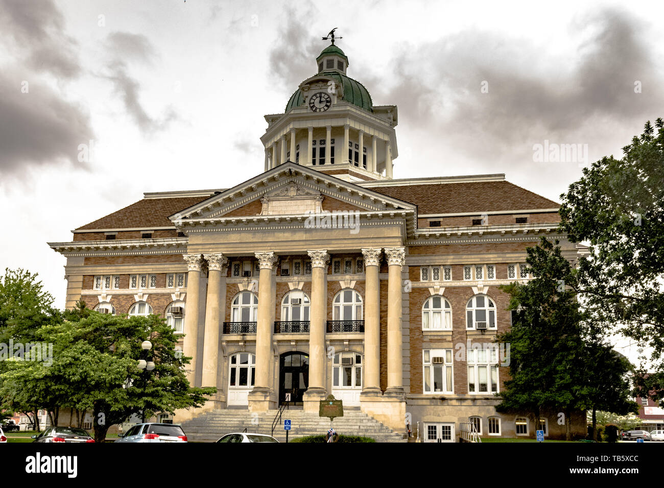 Pulaski, Tennessee, USA June 23, 2017 Front entrance of the Giles