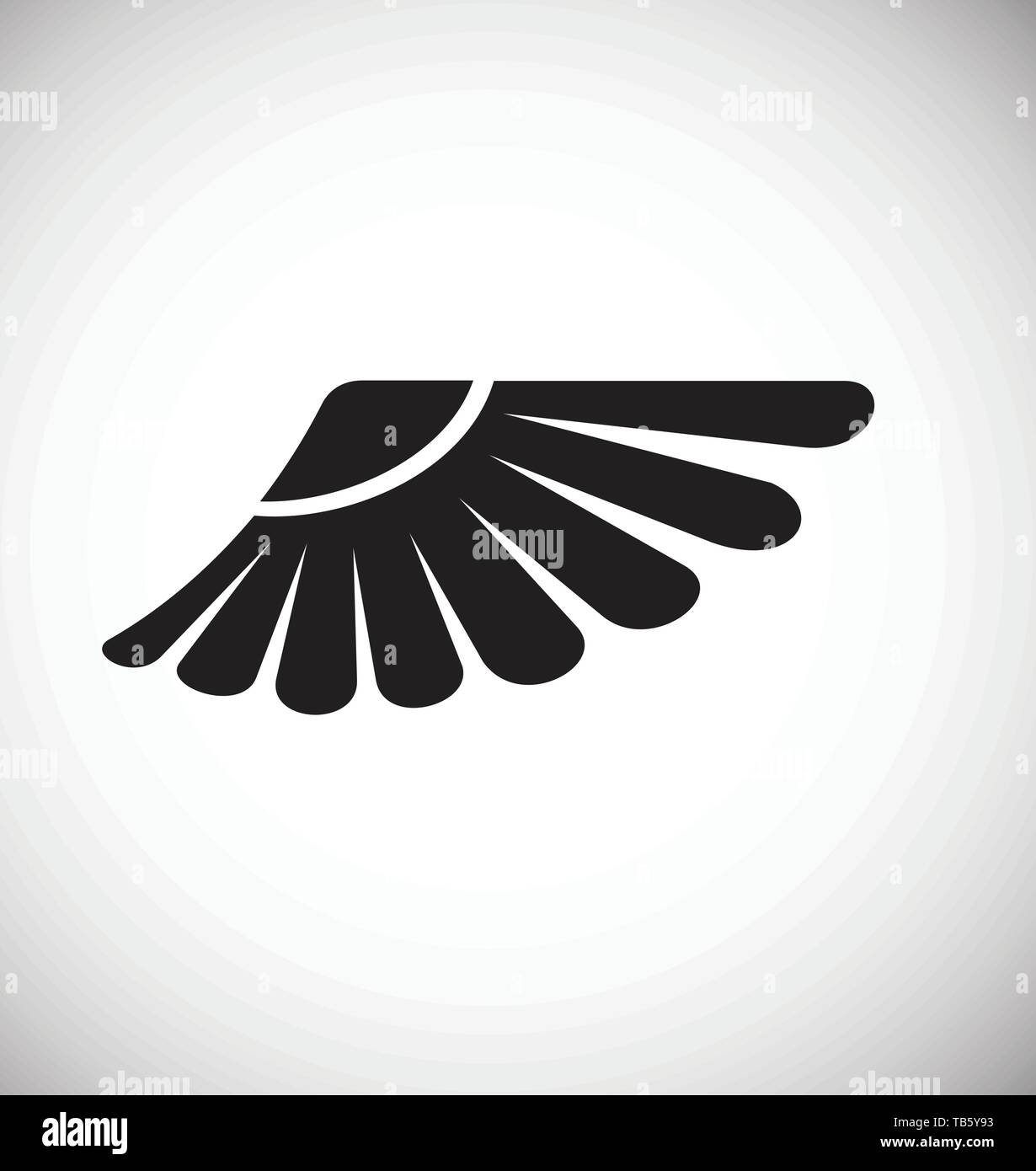 Wing icon on white background for graphic and web design. Simple vector ...