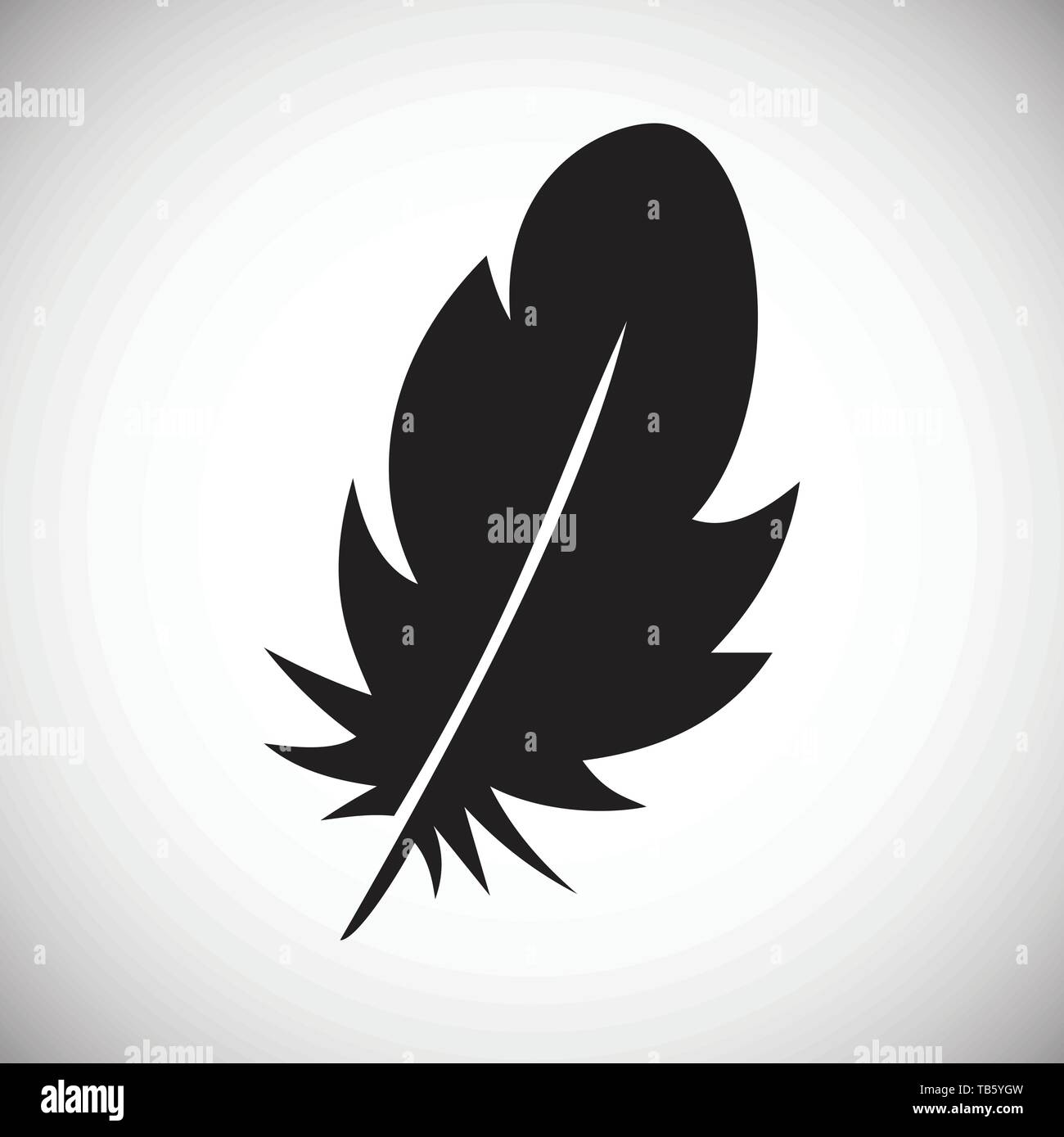 Feather icon on background for graphic and web design. Simple vector ...