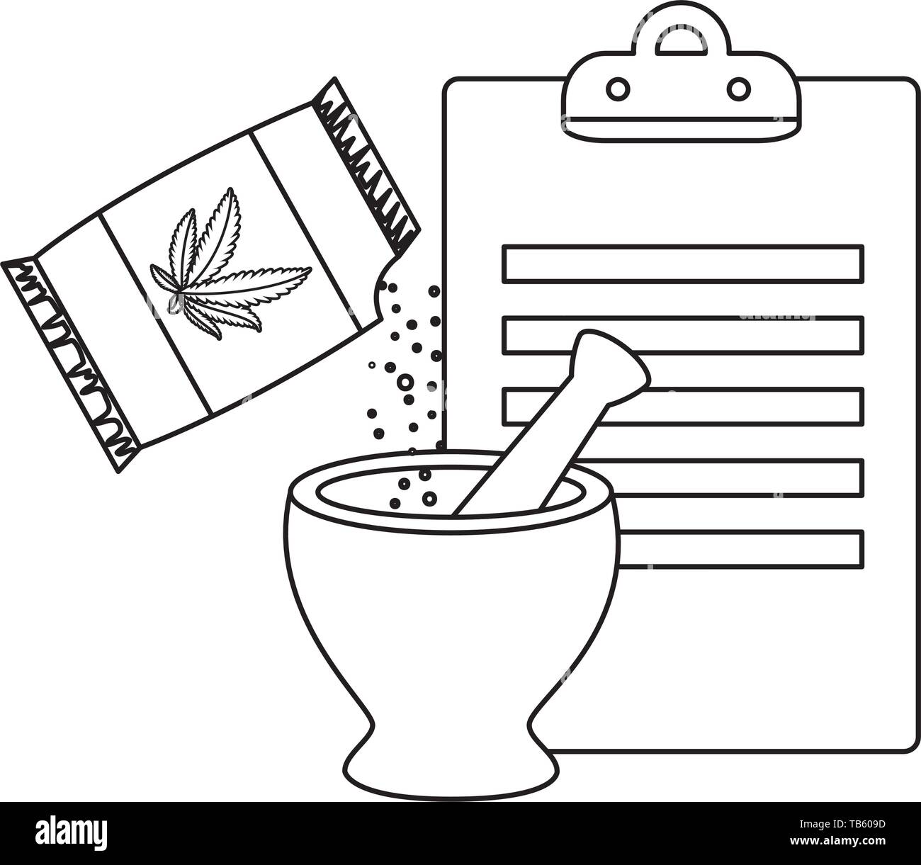 cannabis seeds bag with grinder and checklist Stock Vector Image & Art ...