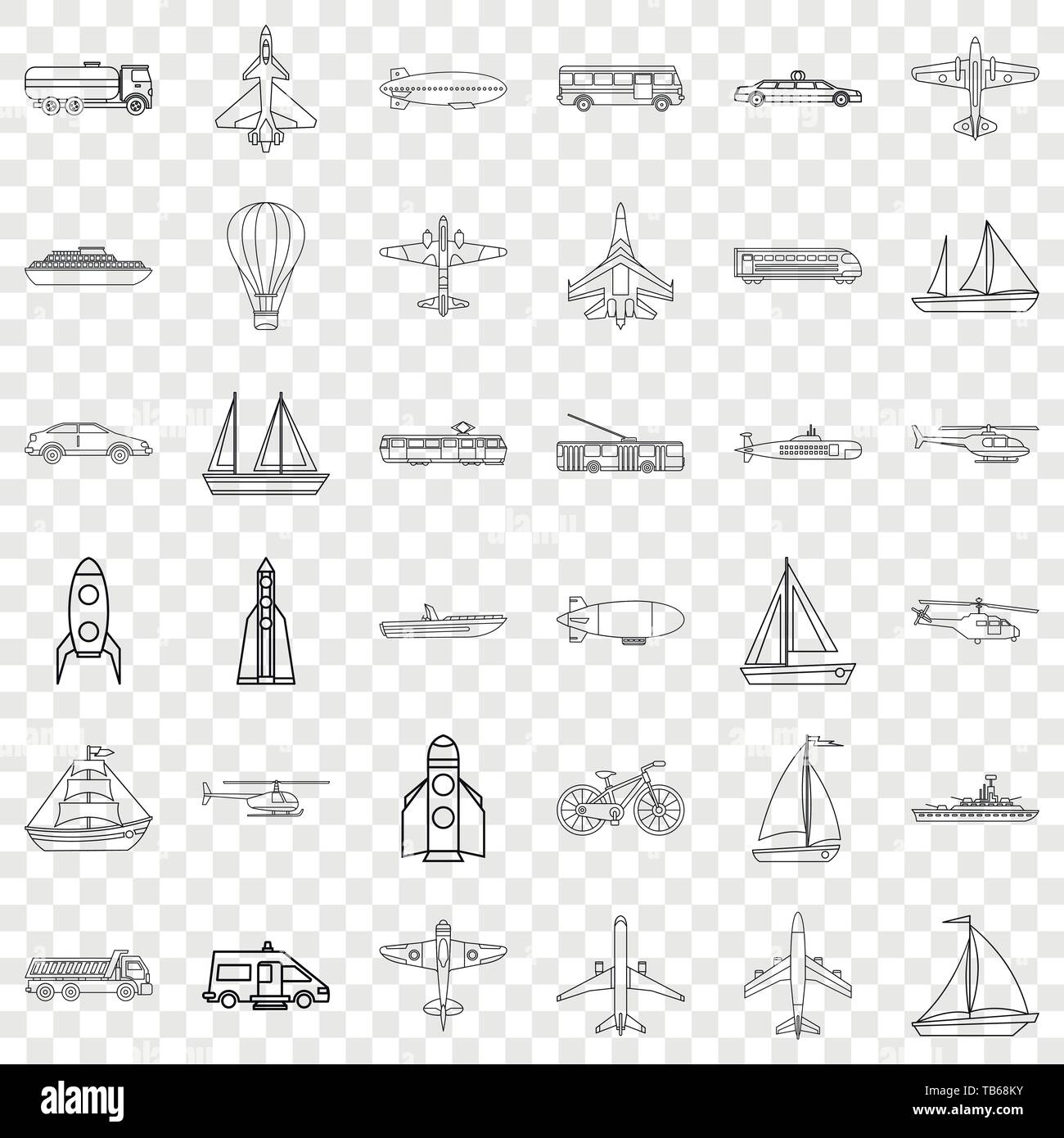 Submarine icons set, outline style Stock Vector Image & Art - Alamy