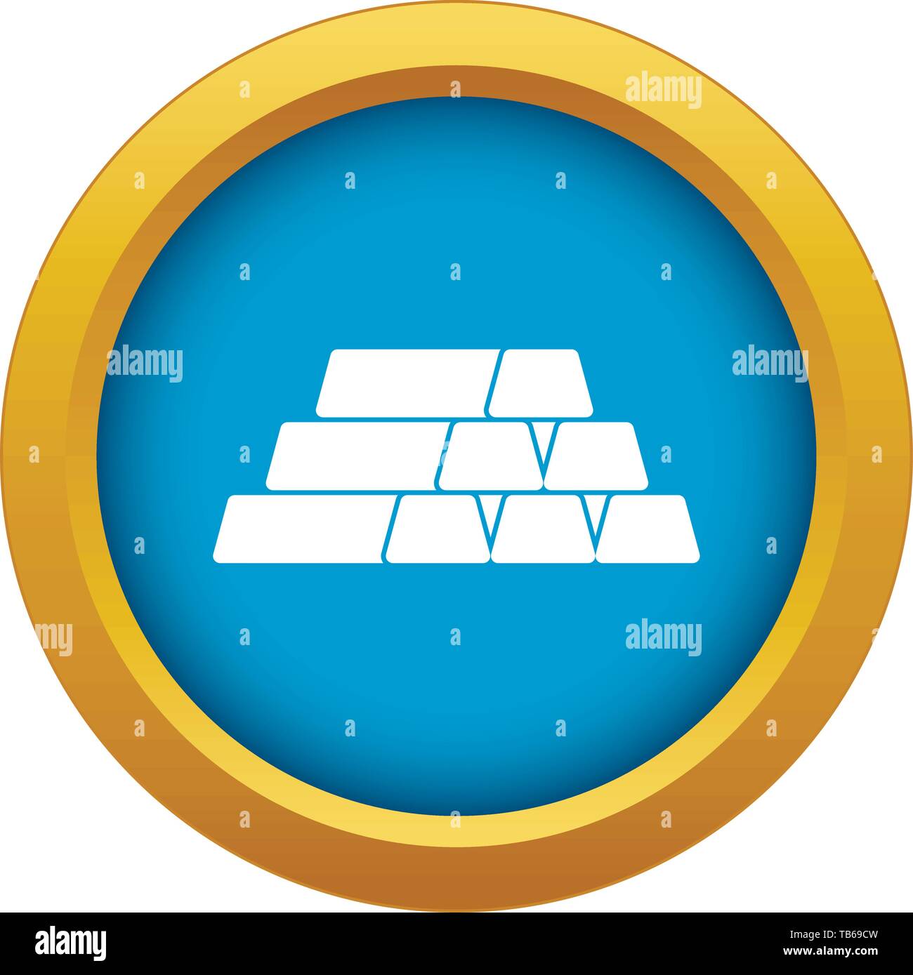 Gold bars icon blue vector isolated Stock Vector Image & Art - Alamy