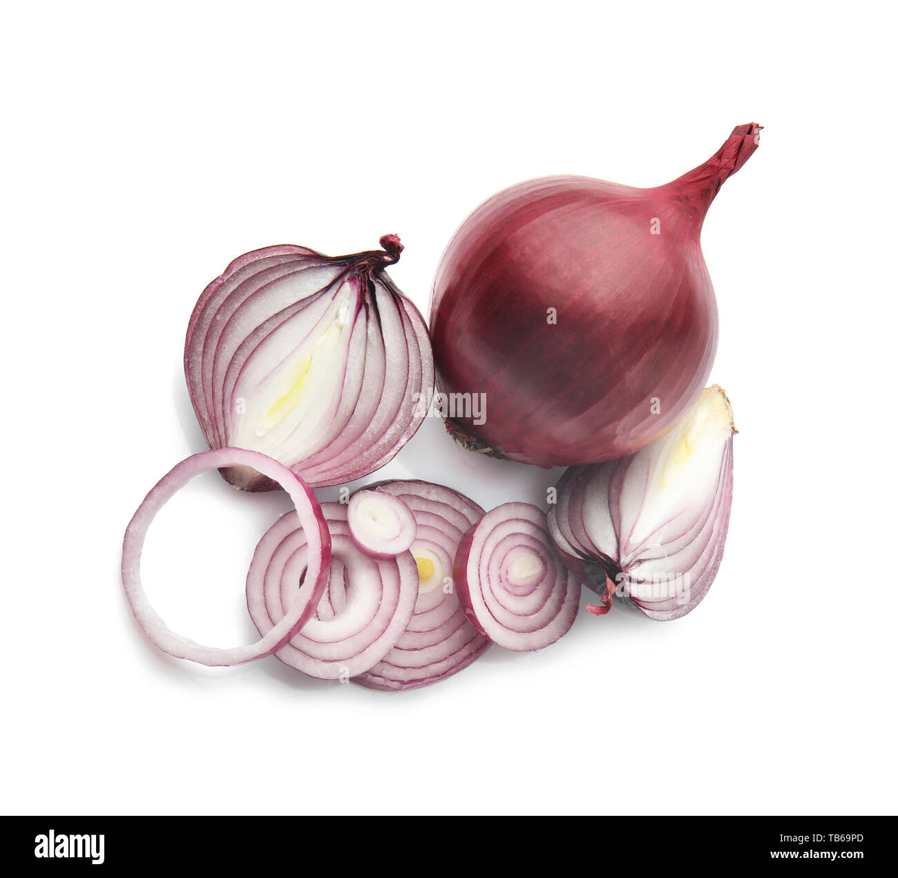 Raw onion on white background Stock Photo - Alamy