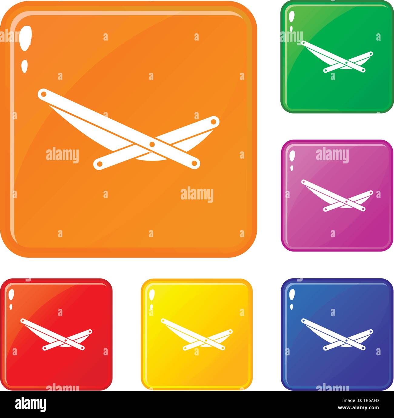 Beach chaise icons set vector color Stock Vector Image & Art - Alamy
