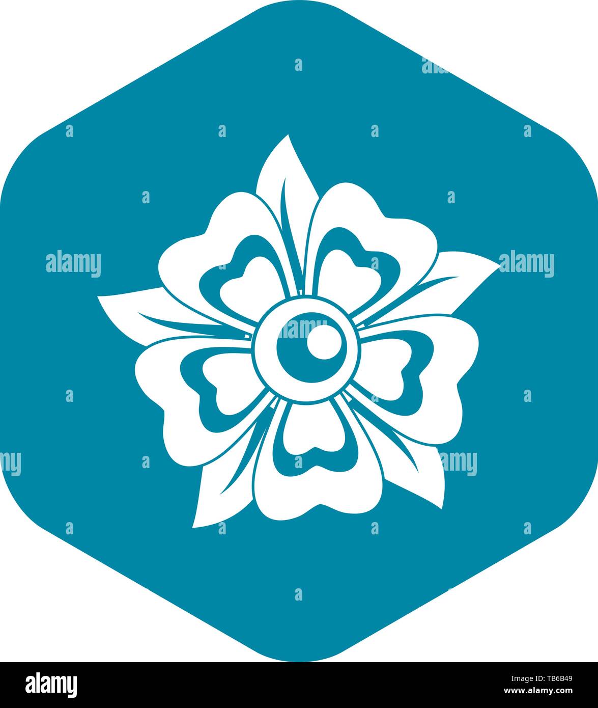 Flower icon, simple style Stock Vector Image & Art - Alamy