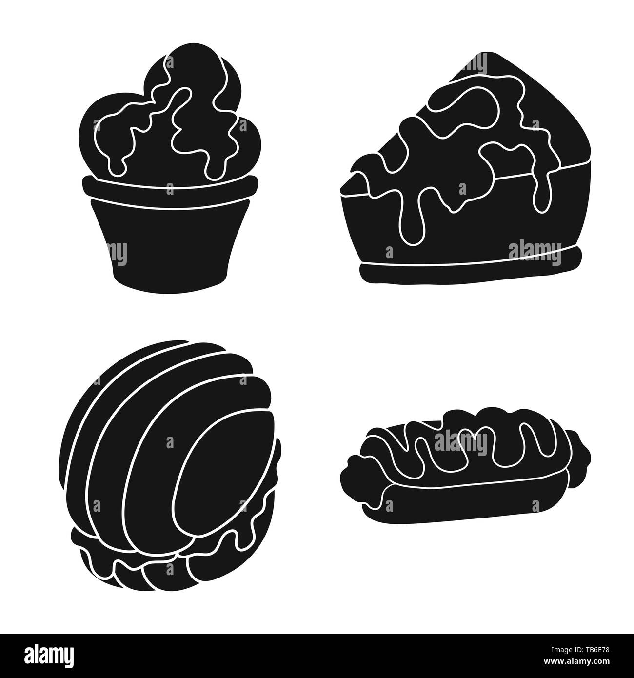 Vector design of sweetness and product sign. Collection of sweetness ...