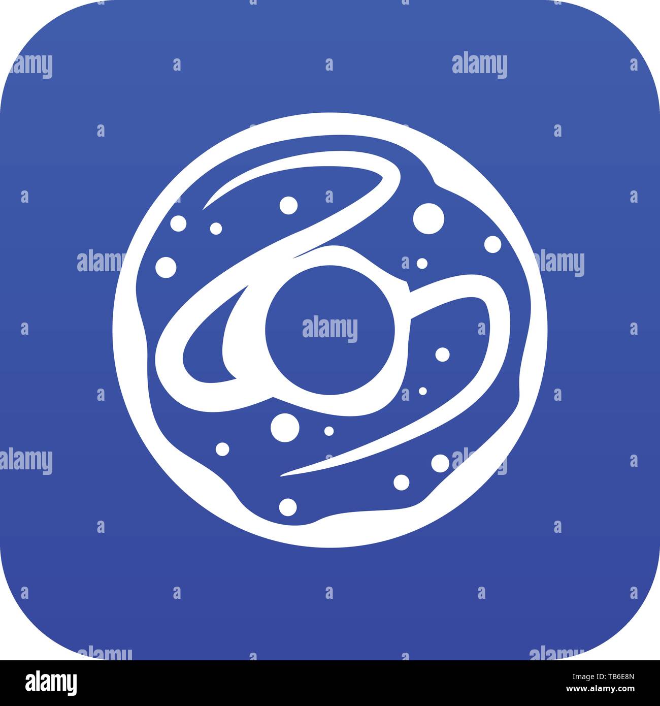 Glazed donut icon digital blue Stock Vector Image & Art - Alamy