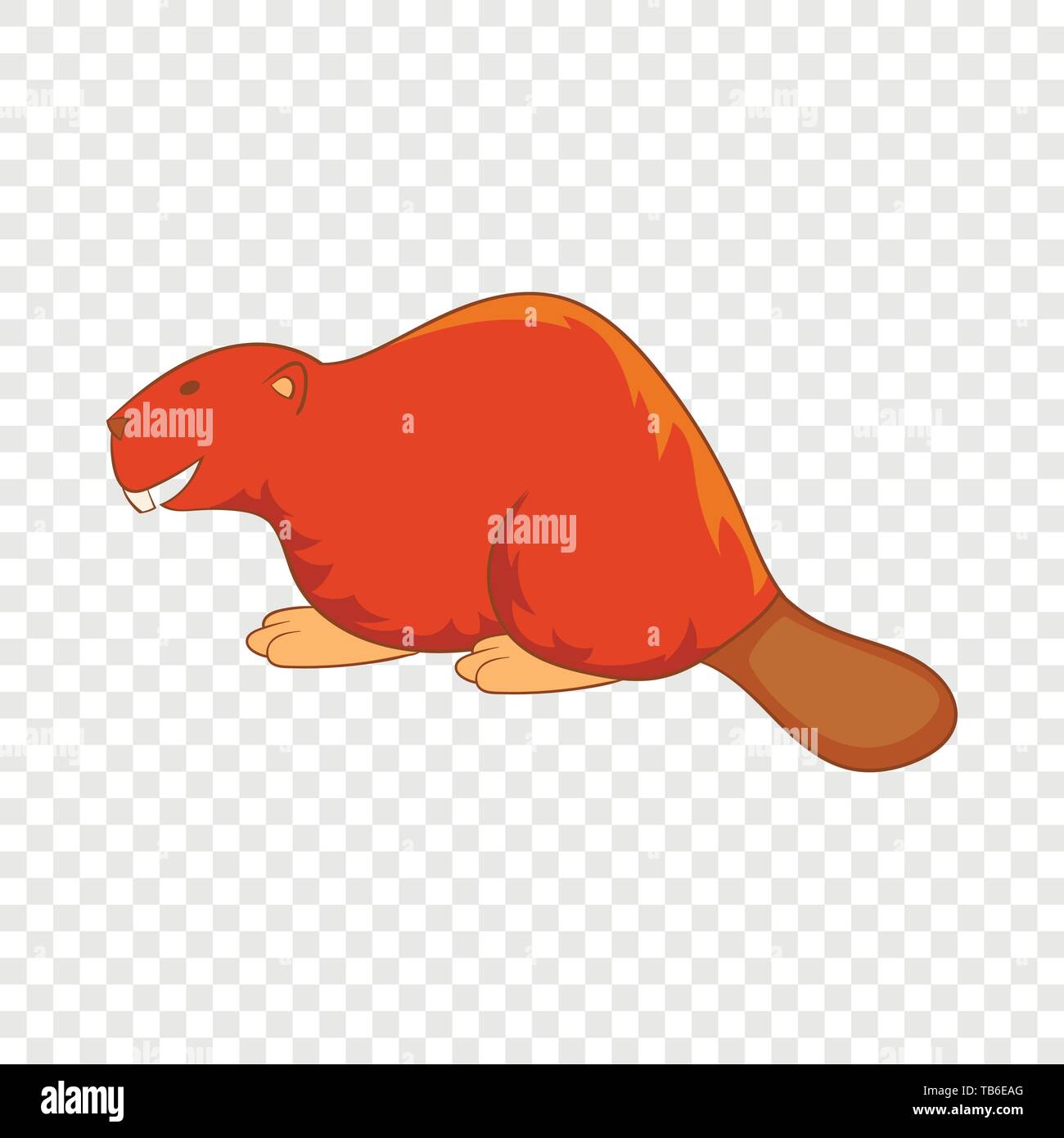 Beaver icon, cartoon style Stock Vector