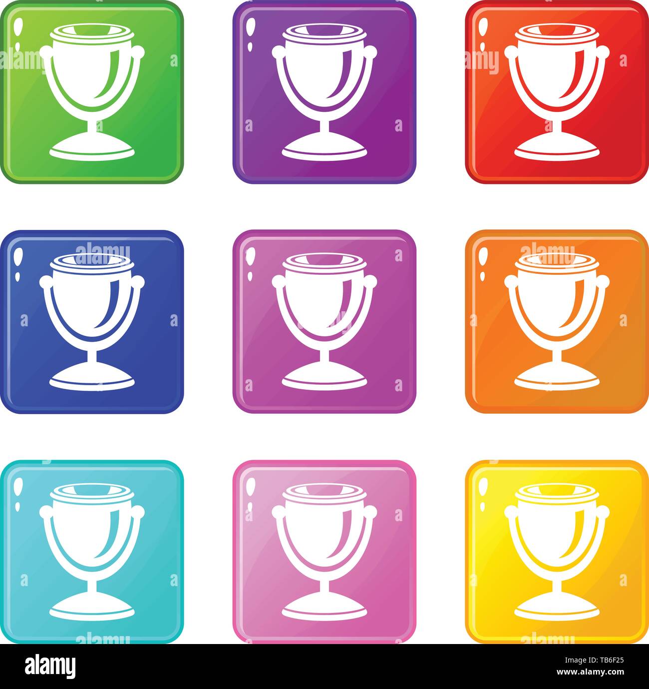 Street urn icons set 9 color collection Stock Vector Image & Art - Alamy