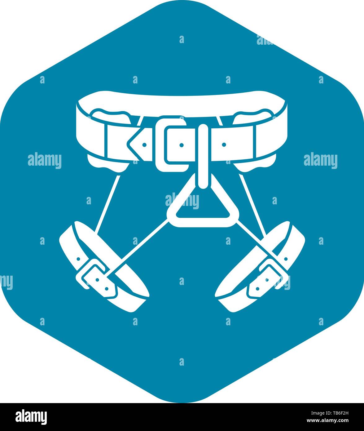 Hiking belt equipment icon, simple style Stock Vector