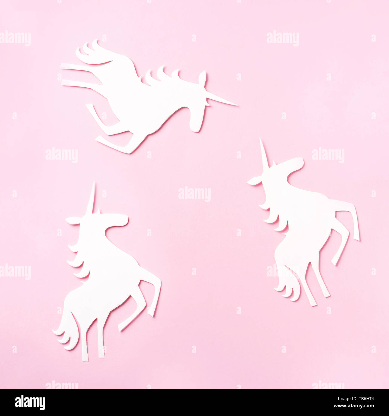 Creative Unicorn Pattern On Pink Background Abstract Art Texture