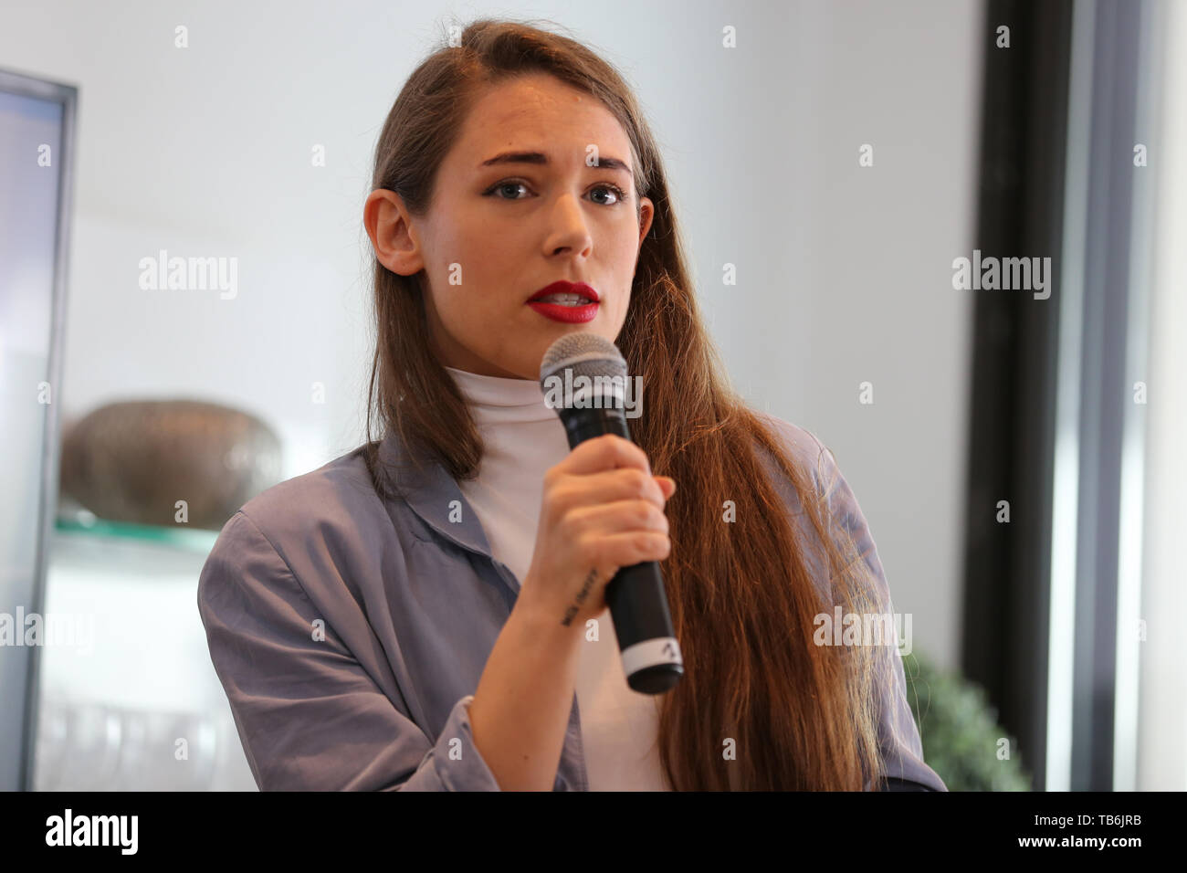 Cannes France May 18 Ninja Thyberg Attends And Pitches The Pres During The Film I Vast Annual Press Lunch During The 72nd Cannes Film Festival Cr Stock Photo Alamy
