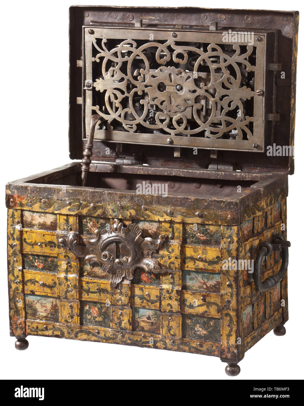 Green Iron Strap Trunk Green Iron Strap Trunk