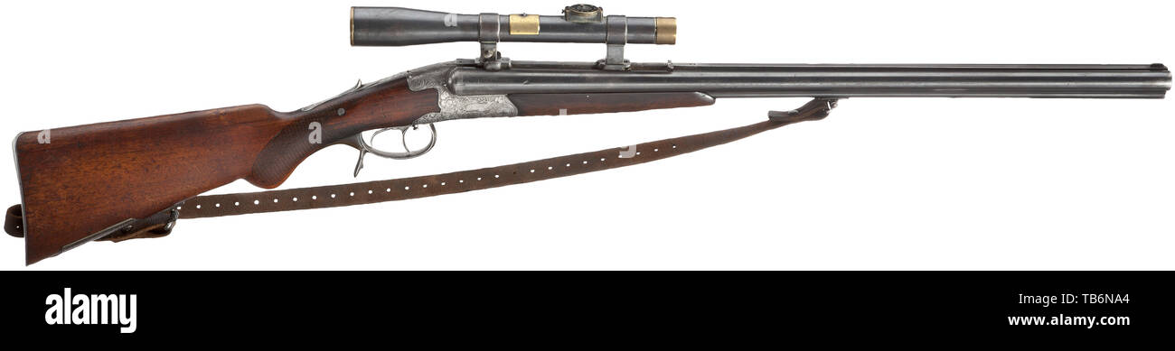 Long Arms Modern Hunting Weapons Drilling Combination Gun Koelb In Rosenheim With Scope R Fuess In Berlin Shotgun Barrells Calibre 16 Rifle Barrel Calibre 8 Mm Number 362 Additional Rights Clearance Info Not Available Stock Photo