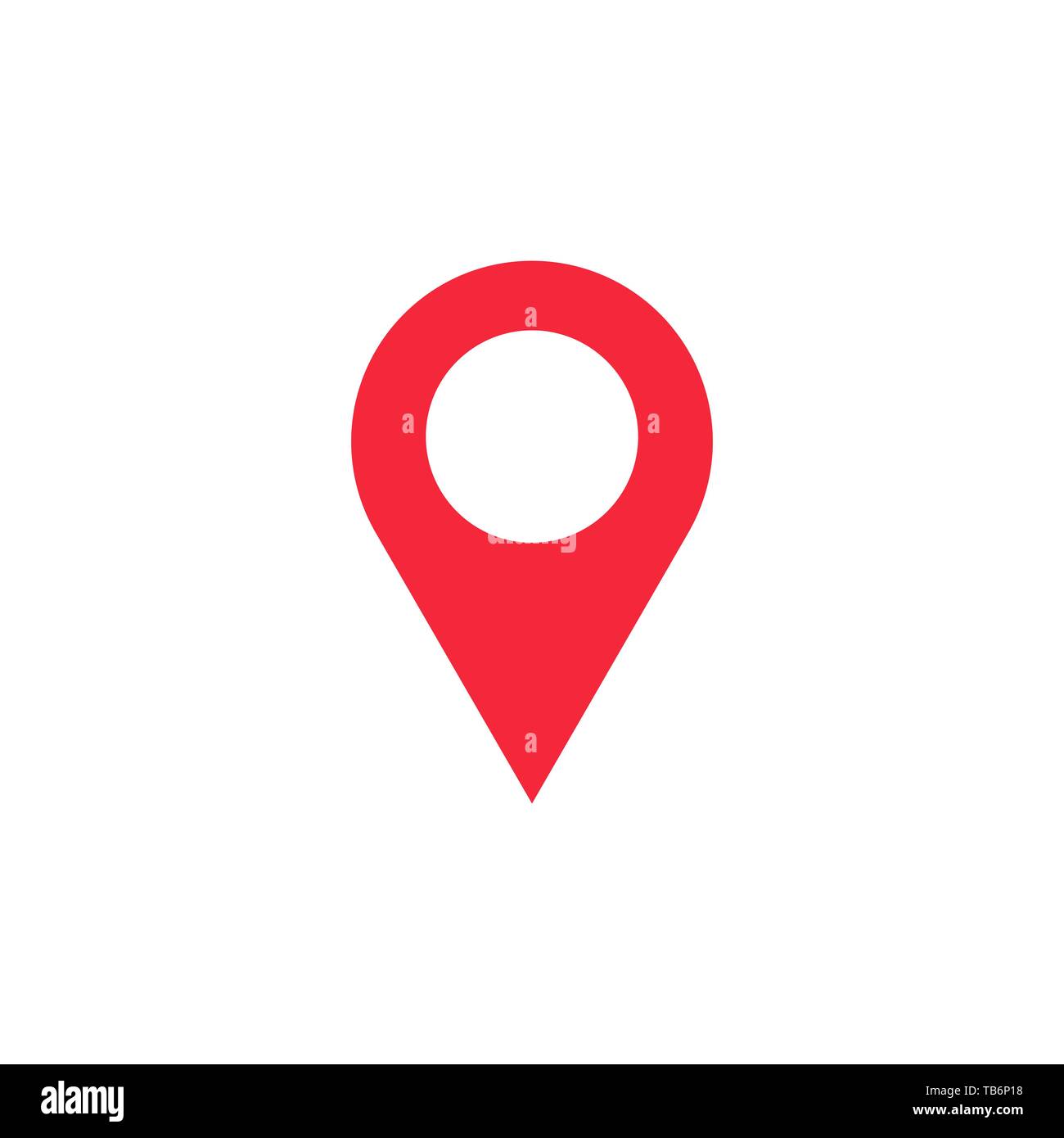 Map pin flat design style modern icon, pointer minimal vector symbol ...