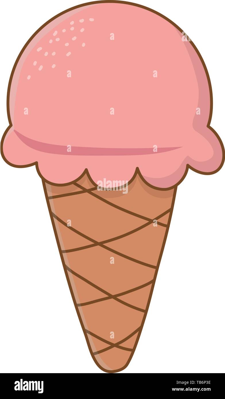 Delicious ice cream with one scoop cartoon vector illustration graphic  design Stock Vector Image & Art - Alamy