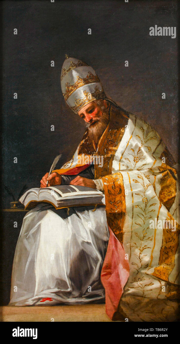 Francisco Goya, Pope Gregory I, (Saint Gregory the Great), painting, circa 1796 Stock Photo