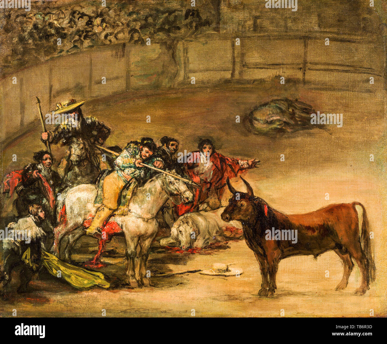 Francisco Goya, Bullfight, Suerte de Varas, painting, 1824 Stock Photo