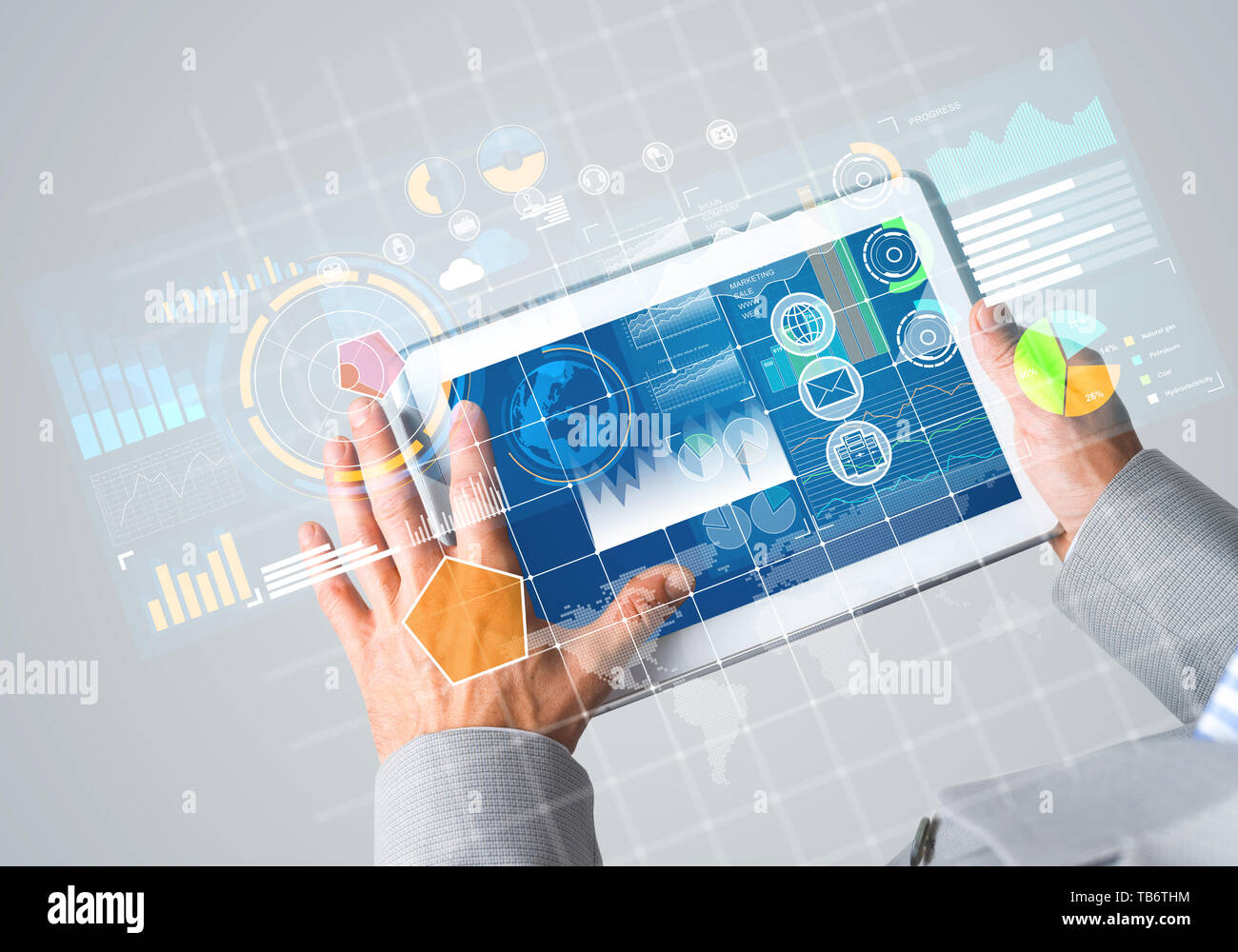 Interface of mobile application with charts and financial data Stock ...